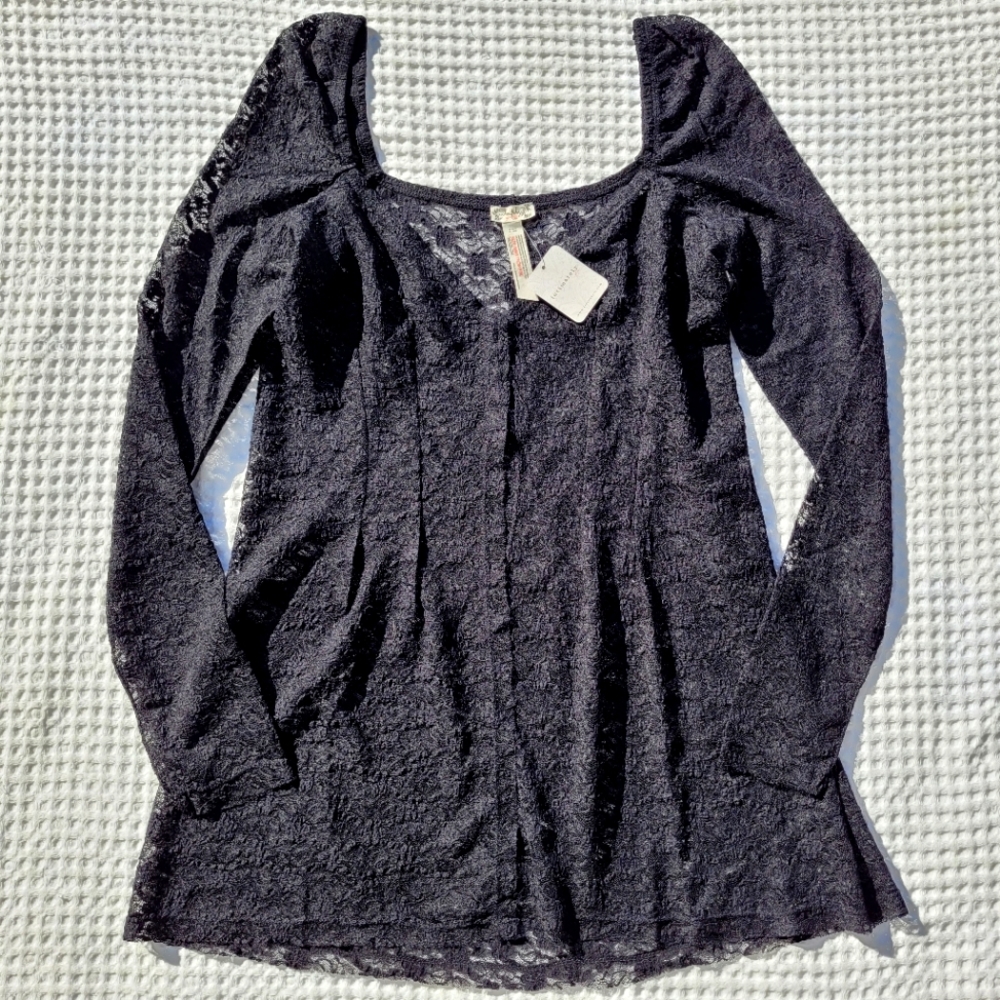 Intimately Free People Lace Long Sleeve blouse X Small